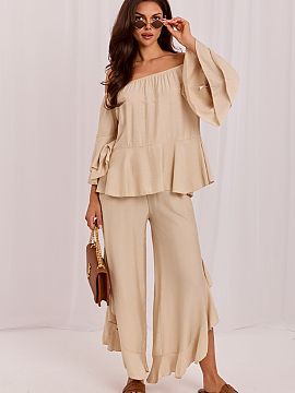 Completă Rue Paris  Setul feminin format dintr-o bluză și pantaloni este o propunere elegantă și confortabilă pentru femeile care apreciază stilul și con