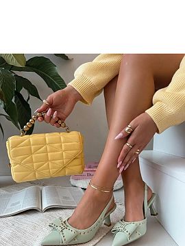 Pantofi cu toc subţire (stiletto) Solea  Elegantul pantofi cu toc deschis și fundă decorativă reprezintă o propunere stilată pentru femeile care apreciază subtilitatea și ele