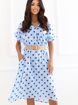 Rochie de zi Italy Moda  Rochie midi de vară stilată este propunerea ideală pentru zilele călduroase pentru femeile care apreciază confortul și stilul feminin,