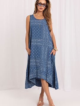 Rochie de zi Italy Moda  Rochie de vară pentru femei cu croială asimetrică este o alegere excelentă pentru femeile care apreciază confortul și stilul original.