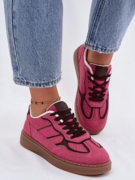 Pantofi de sport Step in style  Sneakersii pentru femei din piele ecologică sunt o alegere confortabilă și la modă pentru ziua de zi. Silueta joasă cu șireturi se pot