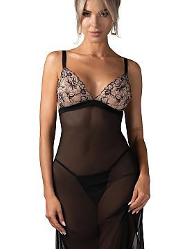 Lenjerie sexy completă Obsessive  Tricoul de noapte Vila Blanes este o combinație unică de eleganță, subtilă senzualitate și caracter luxos. Materialul delicat și tran