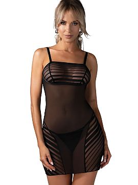 Lenjerie sexy completă Obsessive  Setul Lune Bellis cu tricou de noapte și chiloți este o combinație unică între designul modern și senzualitatea subtilă. Plasa transp