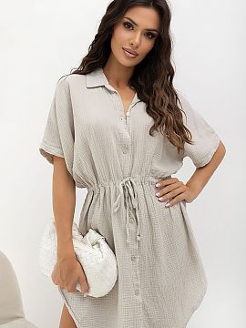 Rochie de zi Italy Moda  Rochie ușoară și extrem de confortabilă din mușelină este o propunere ideală pentru zilele de vară. Croiala lejeră oversize oferă 