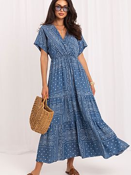 Rochie de zi Italy Moda  Rochia ușoară și feminină de vară este o propunere ideală pentru zilele calde. Croiala evazată se așează frumos pe siluetă, asigur