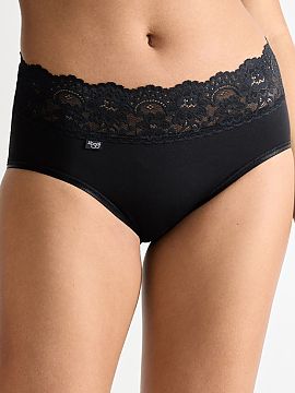 Chiloţi Sloggi  Figi Romance Midi 10031896 este un model extrem de feminin, care îmbină eleganța, confortul și stilul clasic. Croiala ușor mai amplă �