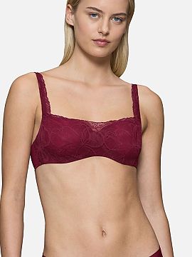 Sutien bardot Triumph  Sutien cu sârmă tip balconette Body Make-Up Illusion Lace 10219845-00EW în nuanța modernă de pistaciu este o combinație de eleganță 