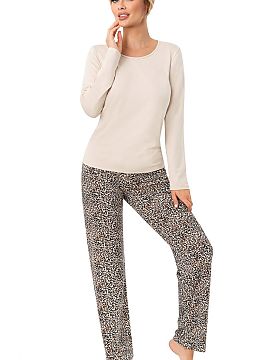 Pijama Donna  Pijama feminină Omari Long este o combinație elegantă de eleganță, confort și design modern. Realizată dintr-o vâscoză moale și pl