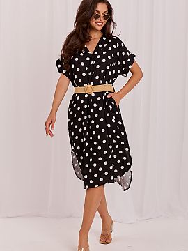 Rochie de zi Italy Moda  Rochia midi stylish de vară este o propunere ideală pentru zilele calde pentru femeile care apreciază confortul și stilul feminin, atemp