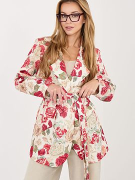 Sacou Italy Moda  O geacă elegantă pentru femei cu o croială mai lungă este o propunere excelentă pentru femeile care doresc să combine eleganța cu un 