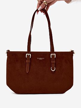 Poşetă de zi Step in style  Geantă de damă de tip shopper, confecționată din imitație de catifea, reprezintă o combinație perfectă între stilul clasic și func