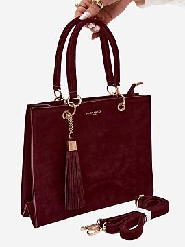 Poşetă de zi Step in style  Geantă de damă tip poșetă din imitație de catifea este un accesoriu elegant, care completează perfect atât ținutele de zi cu zi, câ