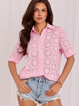 Cămaşă cu mânecă scurtă Lakerta  Cămașa casual feminină este o alegere excelentă pentru femeile care apreciază confortul și aspectul atemporal. Realizată din bumbac d