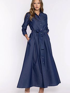 Rochie de zi Nife  Rochia denim maxi este o propunere pentru femeile care apreciază confortul, versatilitatea și aspectul elegant. Croiala lungă și clasic�