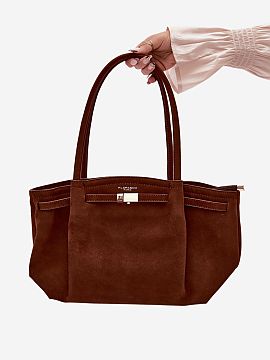 Poşetă de zi Step in style  Geantă de tip shopper elegantă realizată din imitație de catifea. Modelul se închide cu fermoar, asigurând siguranța obiectelor depoz
