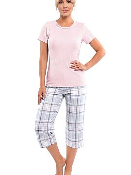 Pijama Donna  Pijama pentru femei Dani 3/4 este o propunere creată pentru femeile care apreciază confortul, materialele naturale și designul clasic. Mo
