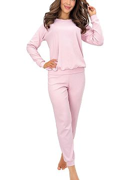 Pijama Donna  Pijama pentru femei Home este un set confortabil creat pentru un somn liniștit și odihnă plăcută în intimitatea casei. Modelul este re
