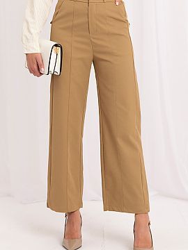 Pantaloni de damă Italy Moda  Pantaloni femeie cu picioare largi sunt un model elegant și versatil, care se potrivește perfect atât în ​​ținutele de zi cu zi, c�