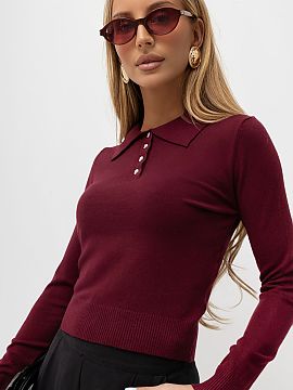 Pulover Italy Moda  Un pulover elegant cu guler pentru femei este o propunere stilată și versatilă, care se va potrivi perfect atât în ținutele de zi cu z