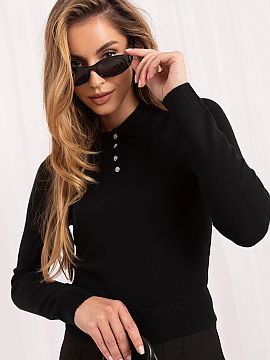 Pulover Italy Moda  Un pulover elegant pentru femei cu guler este o propunere stilată și versatilă, care se va potrivi perfect atât în ținutele de zi cu z