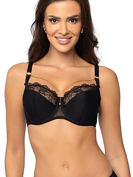Semi-soft Róża  Sutienul semi-moale Lasinga cu un lanț decorativ este un model elegant, care îmbină confortul purtării cu un aspect feminin și senzual.