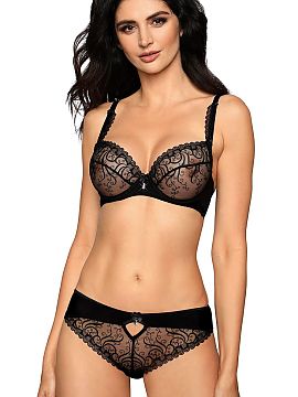 Soft Róża  Sutien elegant Anuk este un model feminin care combină confortul cupelor moi cu o finisare decorativă și atrăgătoare. Cupele cu balene 