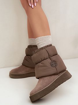 Moon boots Step in style  Bocanci de zăpadă pentru femei de la Big Star, realizați din piele de catifea și material textil, sunt un model confortabil pentru zilel