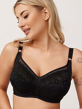 Semi-soft Azal  Sutien semi-rigid 024 este o combinație între eleganța clasică și confortul zilnic. Construcția fără balene și sârmă oferă liber