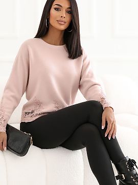 Pulover Factory Price  Elegantă pulover damă cu croială de lilieci este o propunere stilată pentru femeile care apreciază combinația între confort și detal
