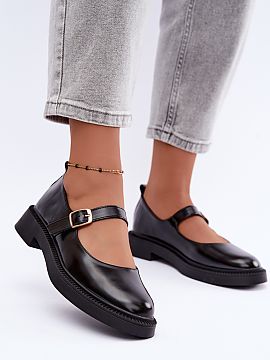 Pantofi Step in style  Pantofi dama tip Mary Jane din piele ecologica sunt o propunere clasica cu un caracter feminin si atemporal. Croiala caracteristica se potri
