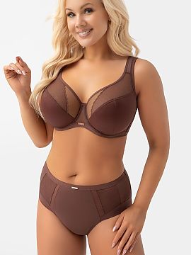 Soft Gorsenia Lingerie  Sutienul moale de culoare ciocolată Luisse K441/1 este un model creat pentru femeile cu sânii de dimensiuni medii, mari și foarte mari. C