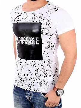 Tricou YourNewStyle  Tricou cu mânecă scurtă pentru bărbați. Partea din față cu model și imprimeu.   Compoziție: 100% bumbac