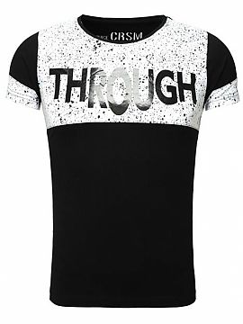 Tricou YourNewStyle  Tricou cu mânecă scurtă pentru bărbați. Față bicoloră, spate solid. Compoziție: 100% bumbac