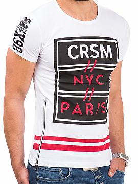Tricou YourNewStyle  Tricou cu mânecă scurtă pentru bărbați. Imprimare interesantă pe partea din față. Spatele este alb și neted.   Compoziție: 100% bu