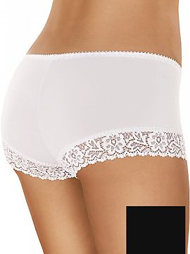 Pantaloni scurţi Gabidar  Chiloți boxeri din bumbac de culoare neagră, care ridică perfect și subliniază formele feminine. Decorat cu dantelă moale și subtilă