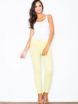 Pantaloni de damă Figl  Pantaloni țigaretă eleganți, lungime 7/8. Croială clasică, foarte feminină, pentru orice ocazie. Pantalonii sunt disponibili în mai m