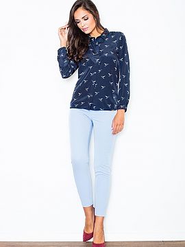 Pantaloni de damă Figl  Pantaloni țigaretă eleganți, lungime 7/8. Croială clasică, foarte feminină, pentru orice ocazie. Pantalonii sunt disponibili în mai m