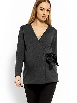 Bluza de maternitate PeeKaBoo  Bluză cu decolteu plic. Bluză cu cravată reglabilă. Poate fi purtat și după sarcină. Bumbac de înaltă calitate. Material moale.