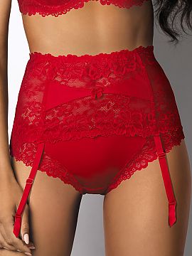 Portjartier Mat   Curelușă de jartieră înaltă sexuală.
 - realizat din dantelă tentantă
 - inserție tricotată pe partea din față
 - arcul coch