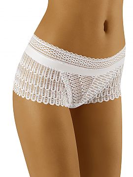 Pantaloni scurţi Wolbar   Corturi scurte feminine.
 - tăiat complet
 - realizat din dantelă ajurată
 - inserție subțire tricotată
 - modelul evidențiază 