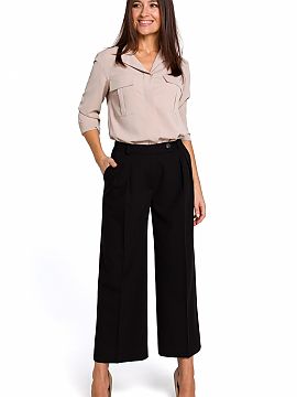 Pantaloni de damă Stylove  Culottes lejere monocolore vor pune în valoare orice ținută, atât cele mai puțin elegante, cât și cele mai elegante. Ei pot înlocui 