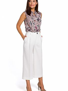 Pantaloni de damă Stylove  Culottes lejere monocolore vor pune în valoare orice ținută, atât cele mai puțin elegante, cât și cele mai elegante. Ei pot înlocui 