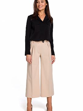 Pantaloni de damă Stylove  Culottes lejere monocolore vor pune în valoare orice ținută, atât cele mai puțin elegante, cât și cele mai elegante. Ei pot înlocui 