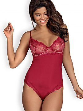 Corset Obsessive  Un body senzual de culoare roșu închis, care evidențiază frumos fesele.   Toate caracteristicile acestui model: 
  -Corpul Rosalyne în