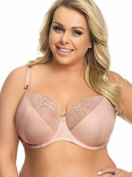Soft Gorsenia Lingerie  Un sutien cu arici moale, de un roz pudrat frumos, inspirat de stilul Glamour. În culori delicate, cu broderie argintie ușor strălucitoar
