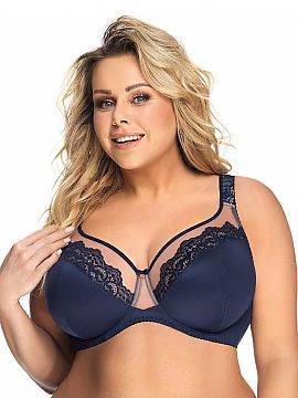 Soft Gorsenia Lingerie  Un sutien senzațional și foarte confortabil Luisse K441, într-o culoare nouă, elegantă, albastru marin. Tip moale, cu arcuri. Perfect p