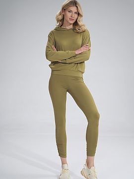 Legginşi Figl  Jambiere cu picior încrețit. Bandă elastică largă la talie.