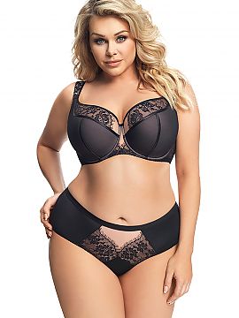Semi-soft Gorsenia Lingerie  Sutien elegant de culoare neagră din noua colecție Gorsenia, cu un design semi-moale. Cupele netede din partea de sus sunt tentate de o da