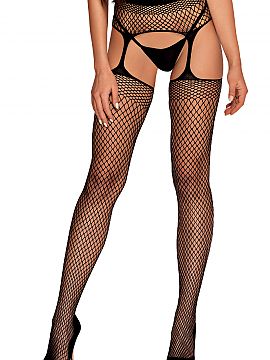 Lenjerie sexy completă Obsessive  O jartieră senzuală, adică o jartieră combinată cu ciorapi, confecționată din fire moi și elastice de tip cabaret. Confort deplin - 