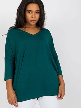 Bluza marime plus Relevance  O bluză plus size cu mâneci 3/4 și decolteu în formă de inimă.